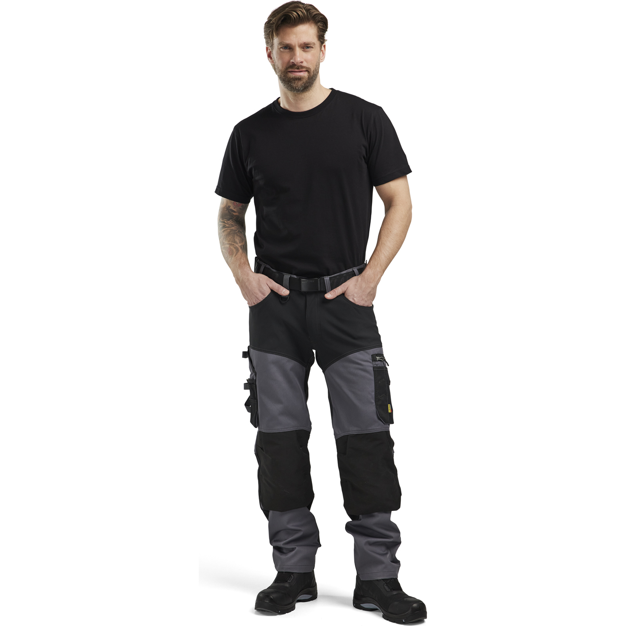 Blaklader Stretch Craftsman Work Trousers, Medium Grey/Black (5)