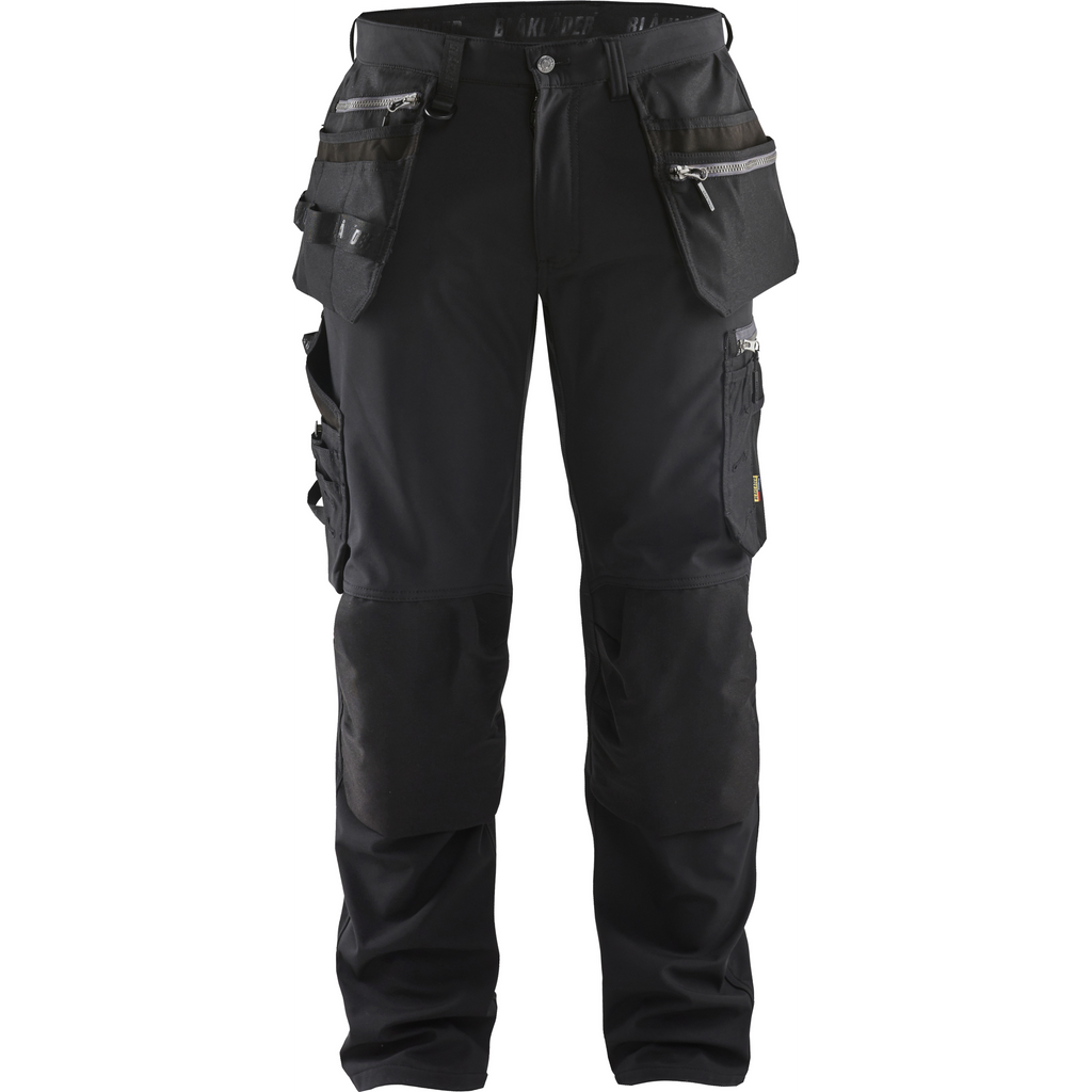 Blaklader Softshell Craftsman Work Trousers, Black