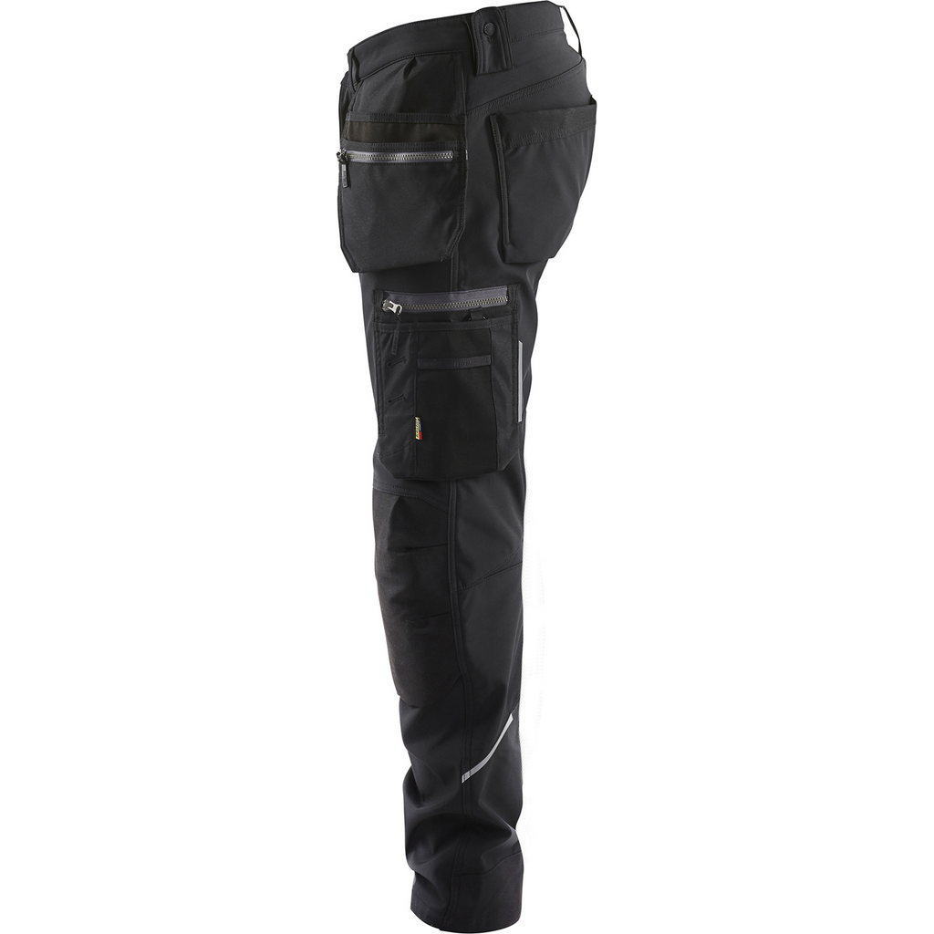 Blaklader Softshell Craftsman Work Trousers, Black (3)