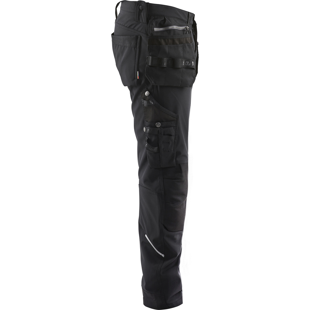 Blaklader Softshell Craftsman Work Trousers, Black (2)