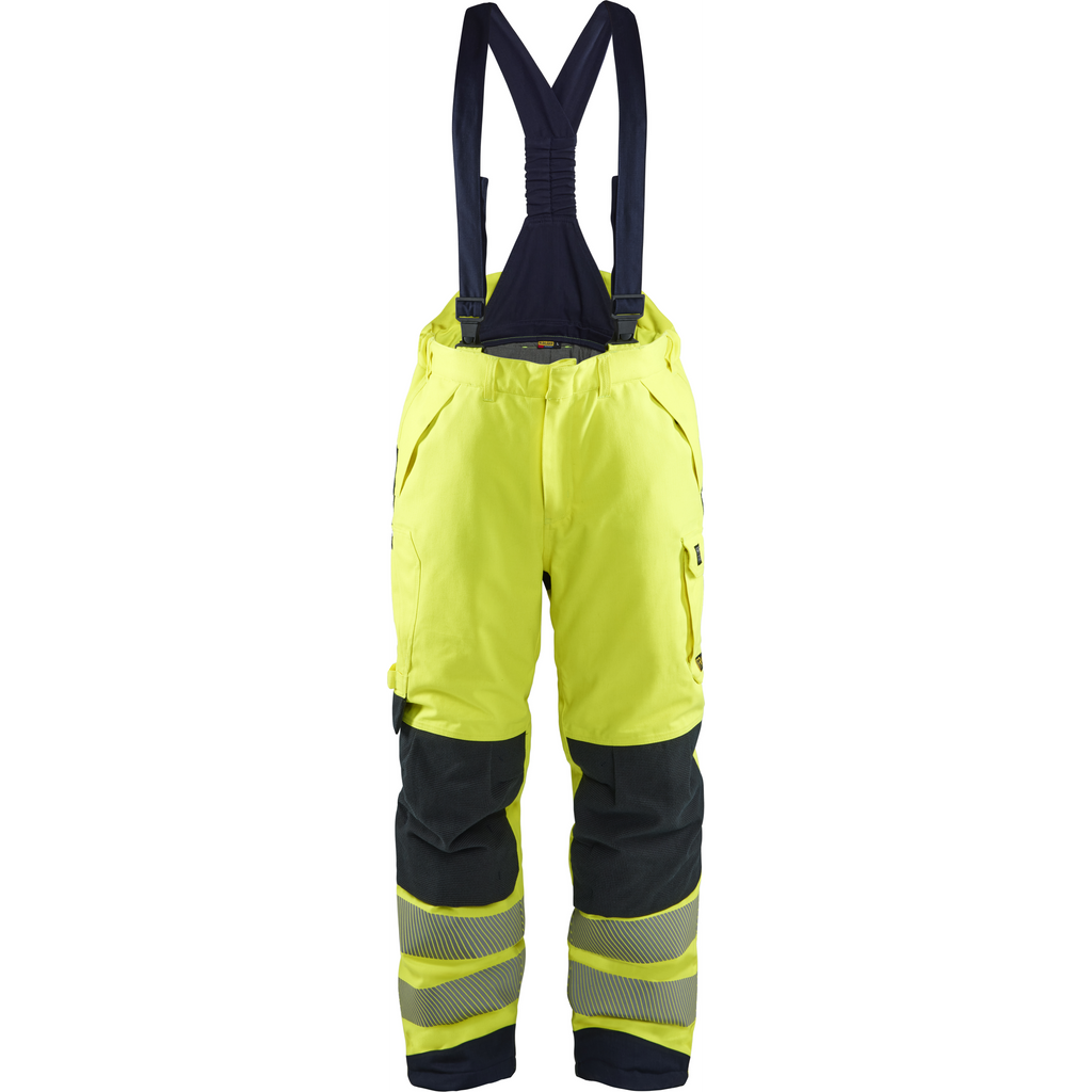 Blaklader Multinorm Winter Bib and Brace, Yellow/Navy