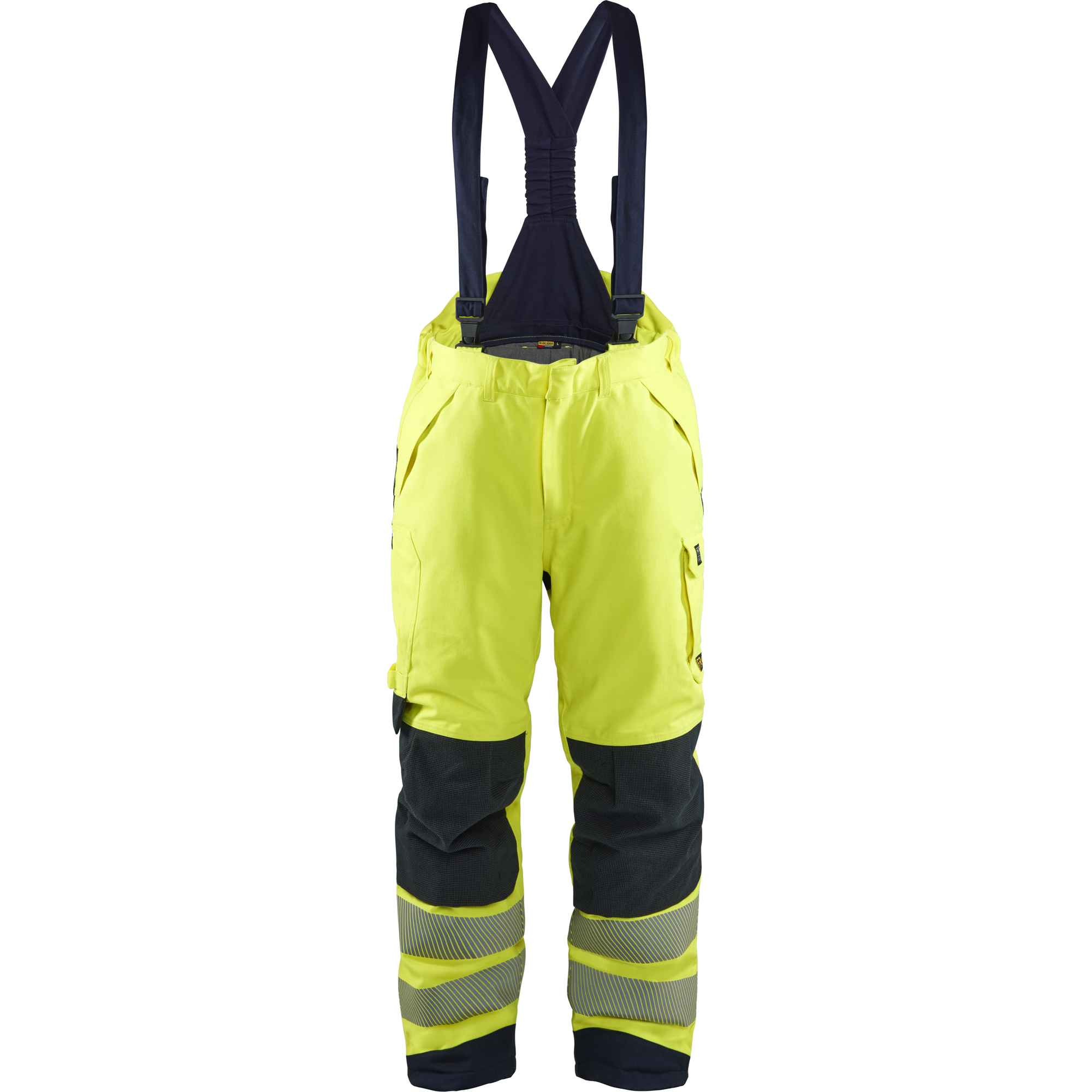 Blaklader Multinorm Winter Bib and Brace, Yellow/Navy