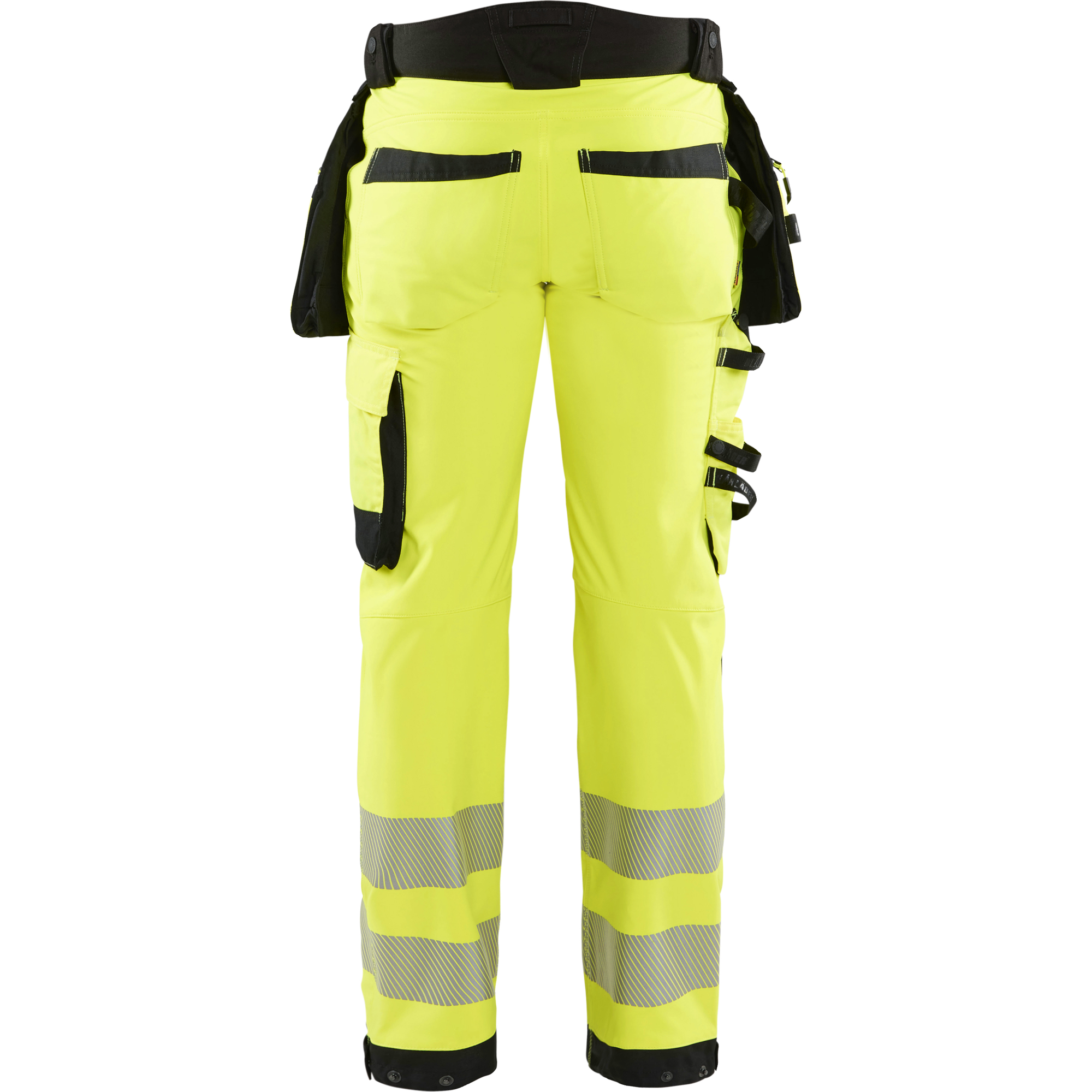 Blaklader High Vis Softshell Work Trousers, Yellow/Black (4)