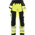 Blaklader High Vis Softshell Work Trousers, Yellow/Black