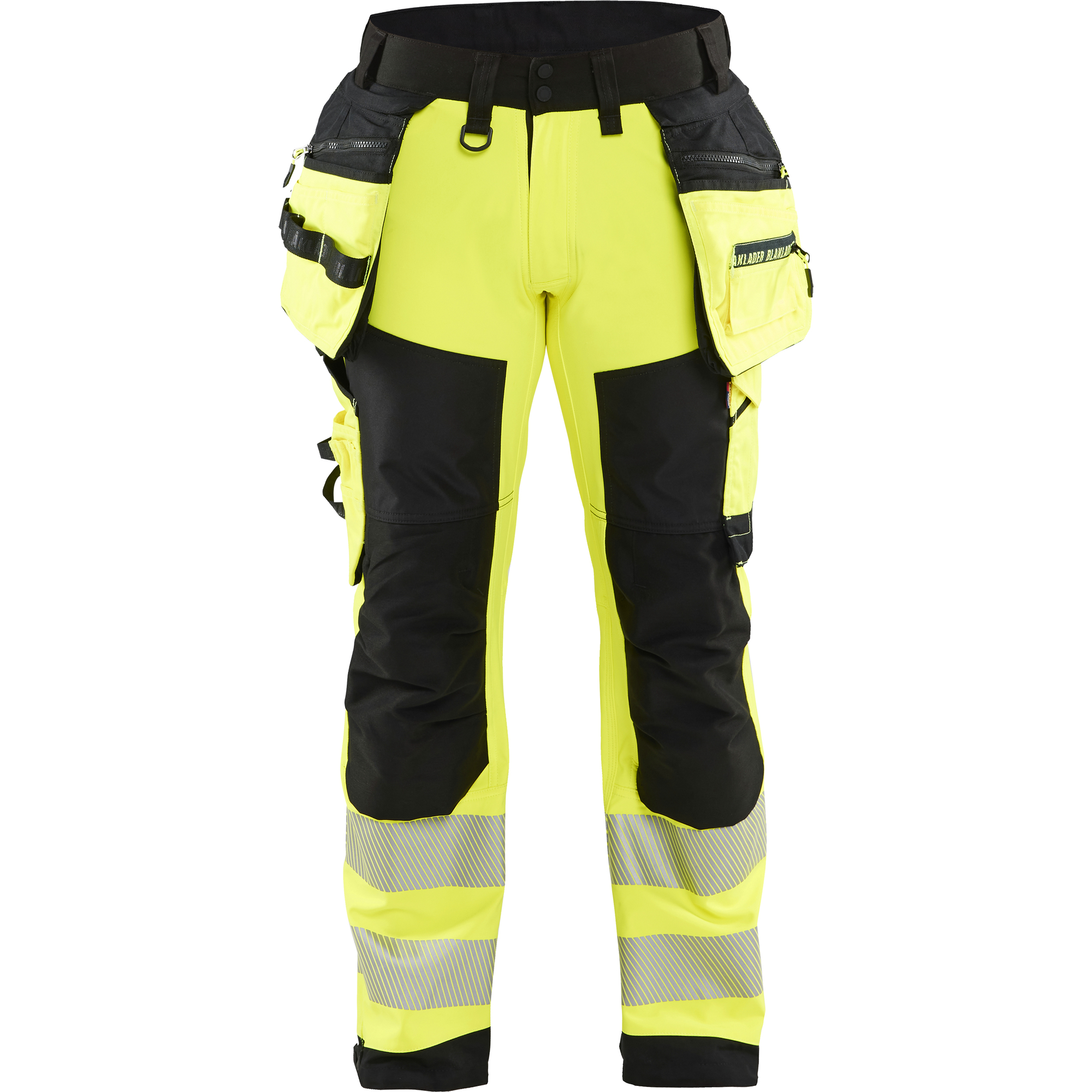 Blaklader High Vis Softshell Work Trousers, Yellow/Black