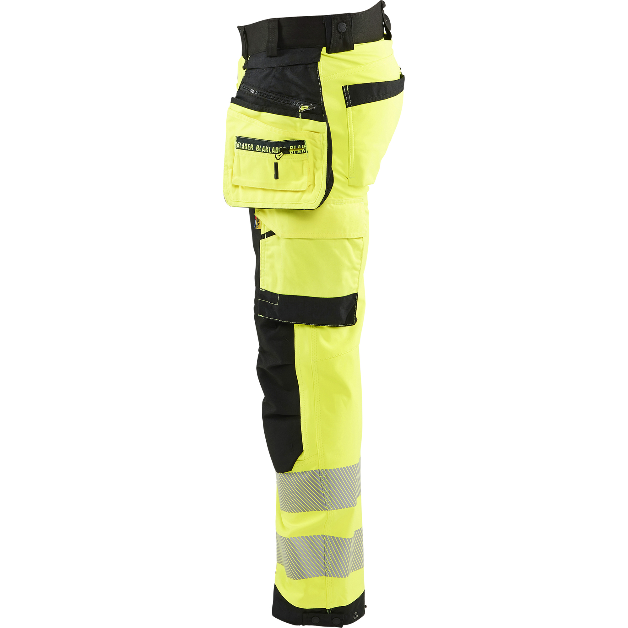 Blaklader High Vis Softshell Work Trousers, Yellow/Black (3)