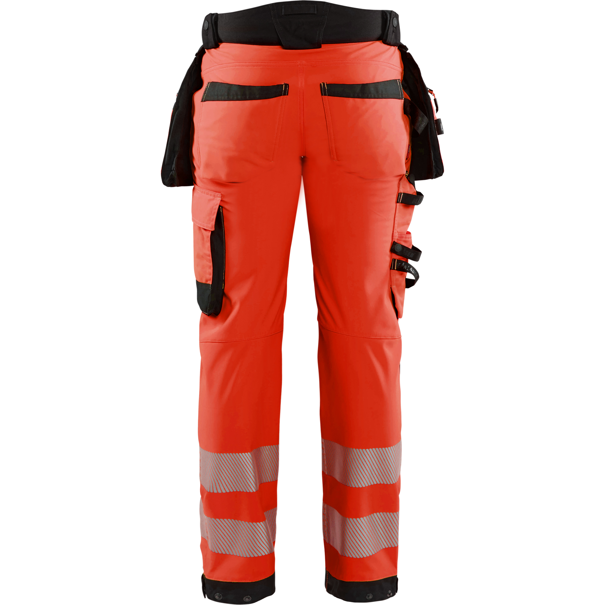 Blaklader High Vis Softshell Work Trousers, Red/Black (3)