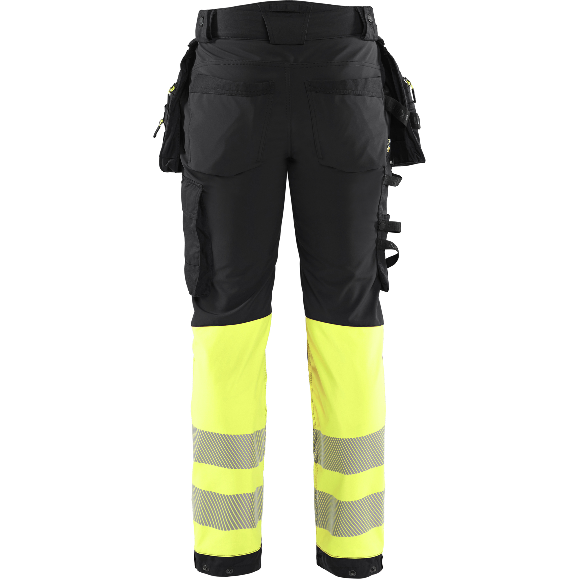 Blaklader High Vis Softshell Work Trousers, Black/Yellow (4)