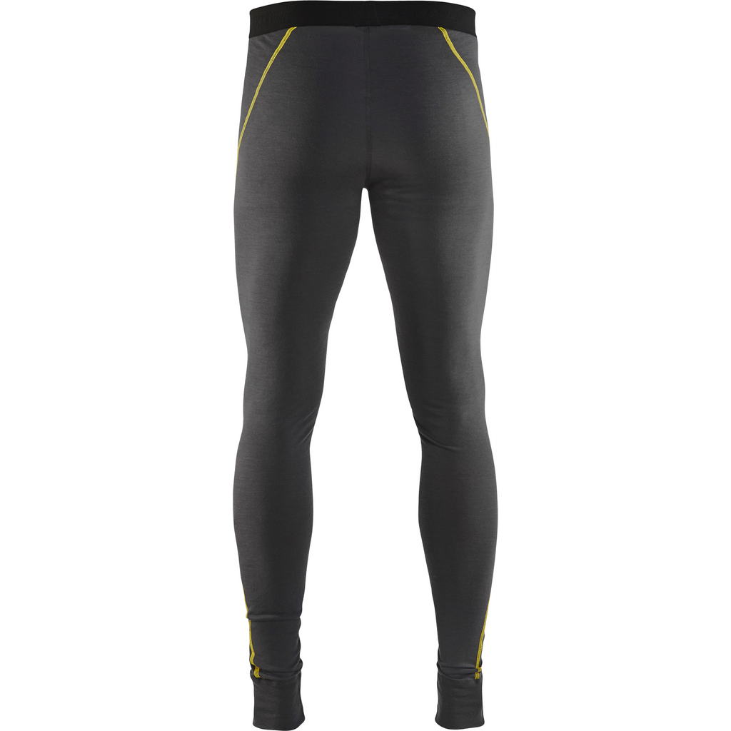 Blaklader XLIGHT Merino Wool Long Johns, Dark Grey/Yellow (4)