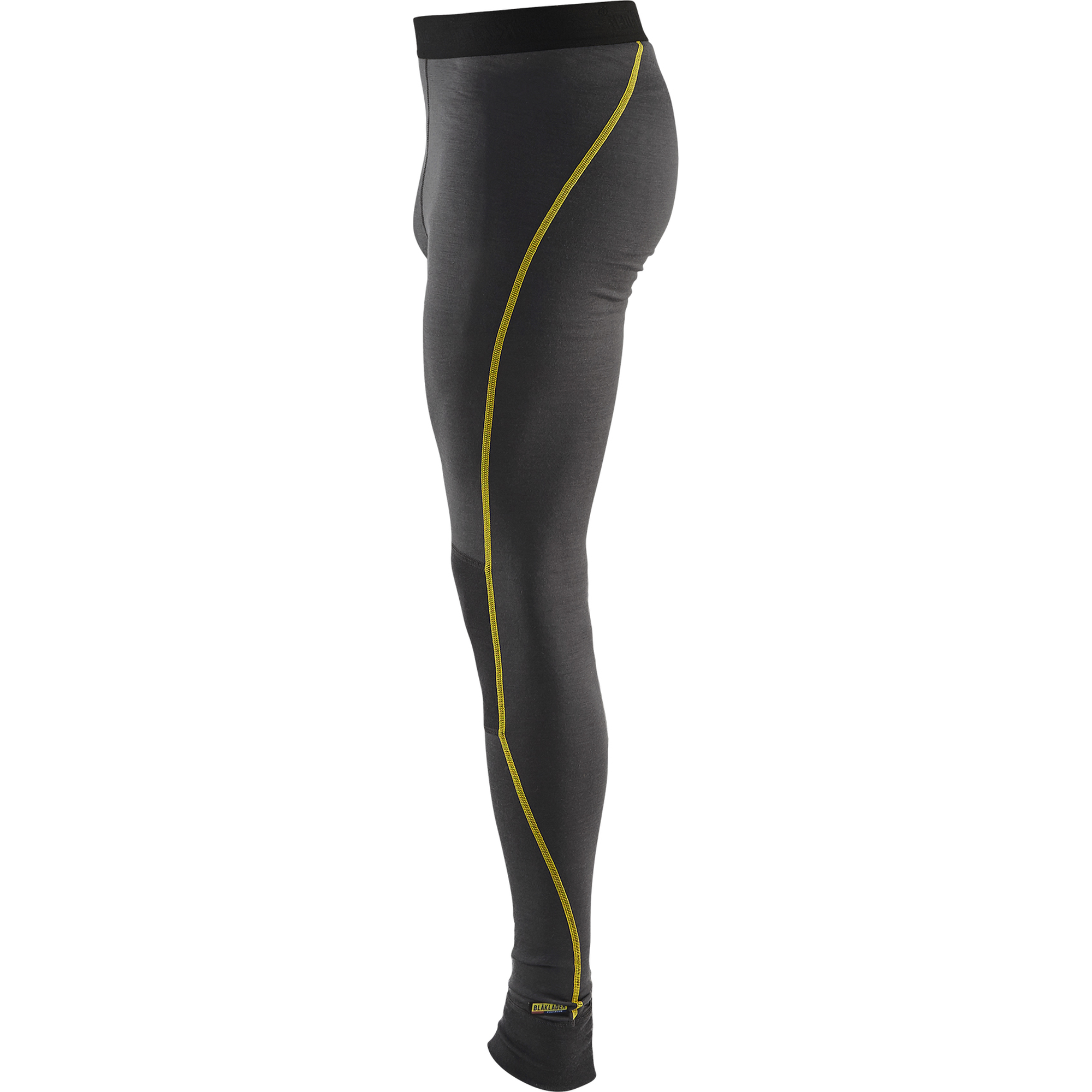 Blaklader XLIGHT Merino Wool Long Johns, Dark Grey/Yellow (3)