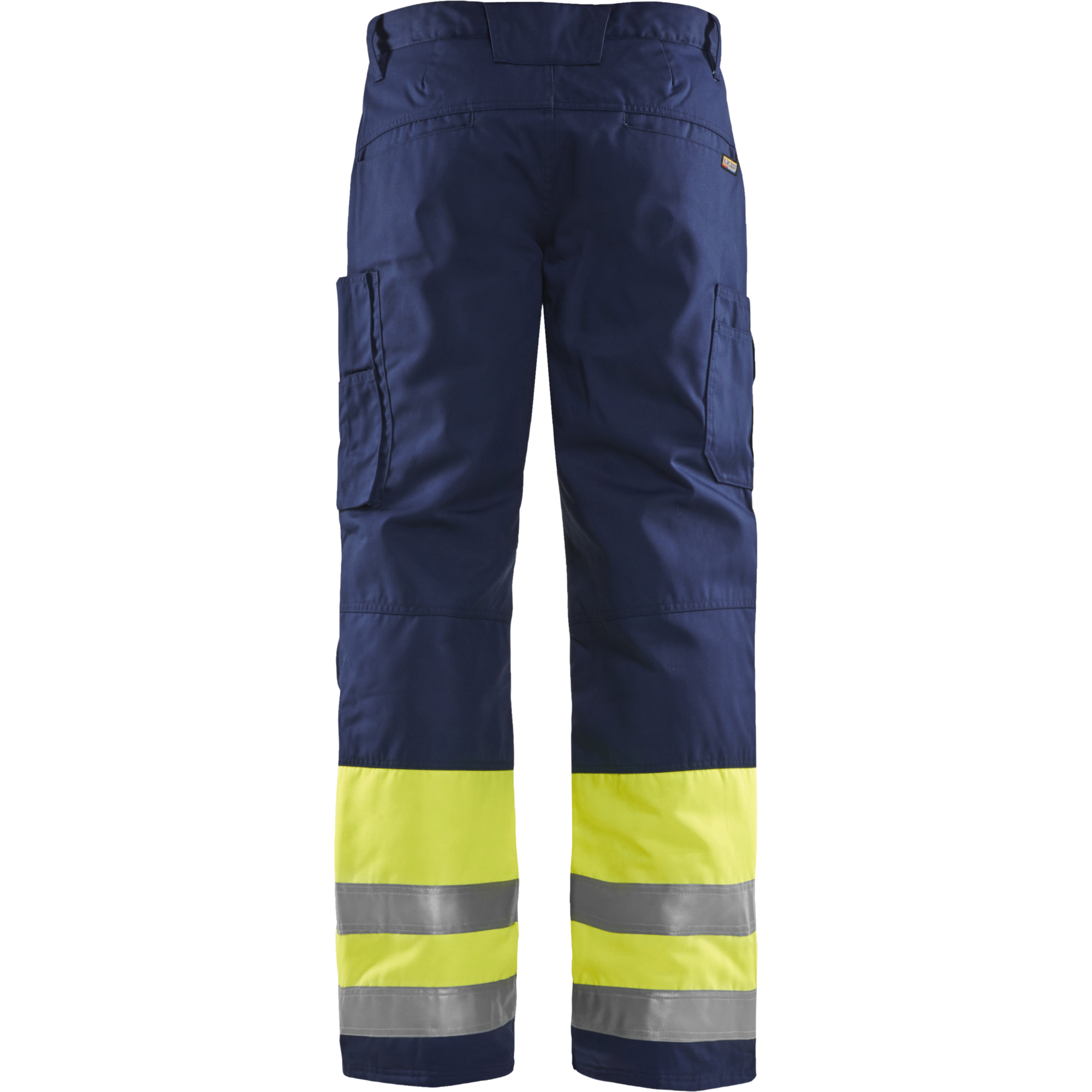 Blaklader High Vis Work Trousers, Yellow/Navy Blue (4)