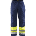 Blaklader High Vis Work Trousers, Yellow/Navy Blue