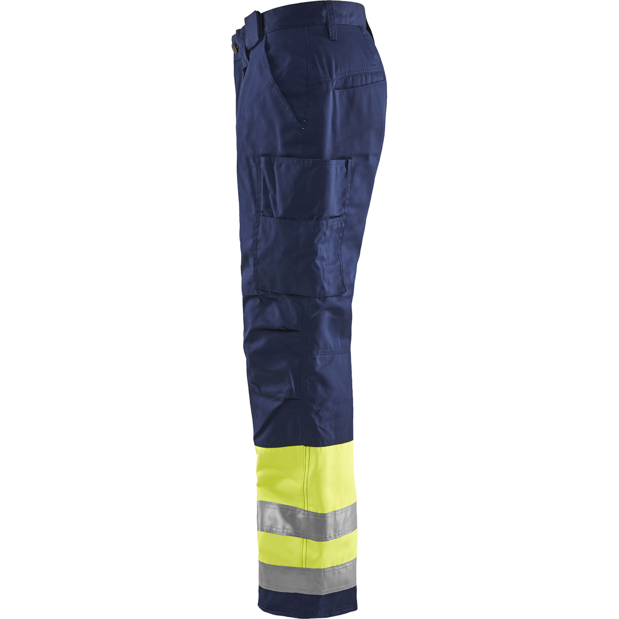 Blaklader High Vis Work Trousers, Yellow/Navy Blue (3)