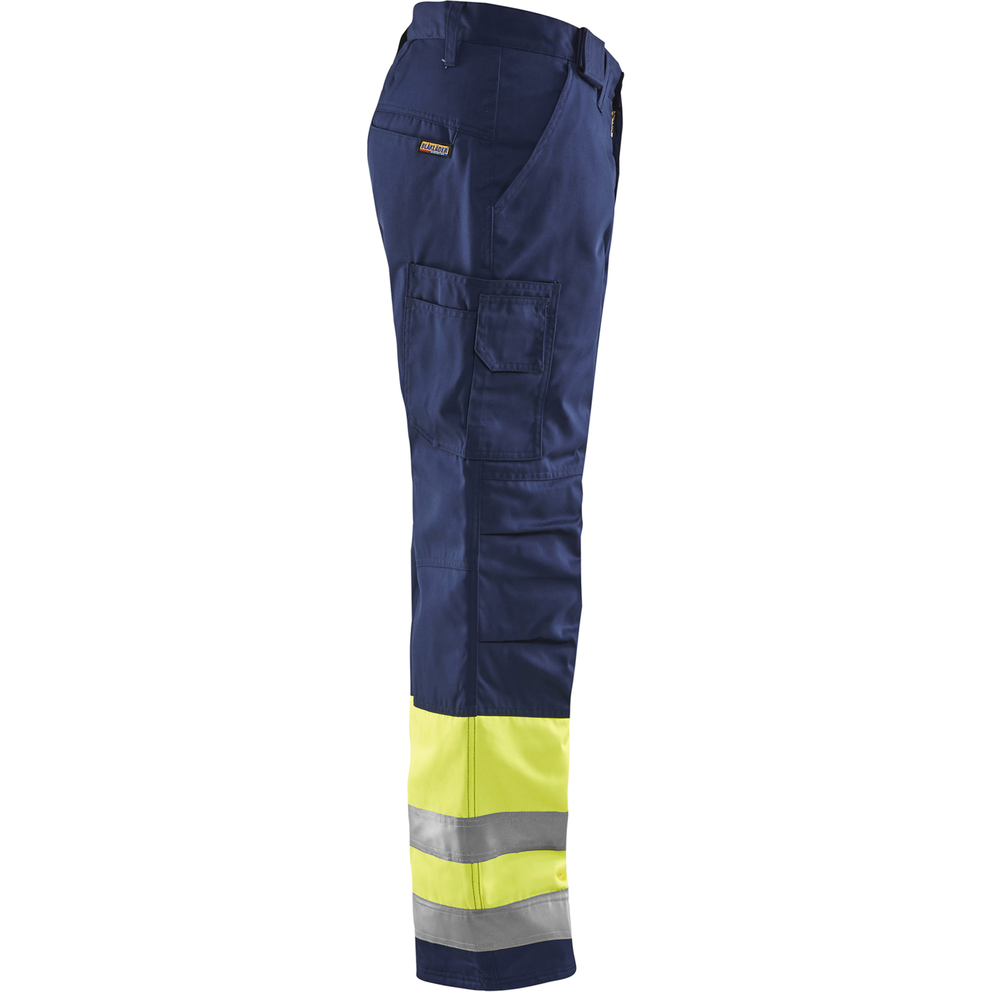 Blaklader High Vis Work Trousers, Yellow/Navy Blue (2)