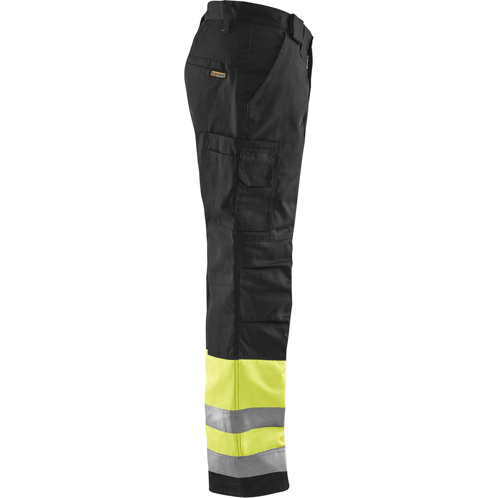 Blaklader High Vis Work Trousers, Yellow/Black (2)