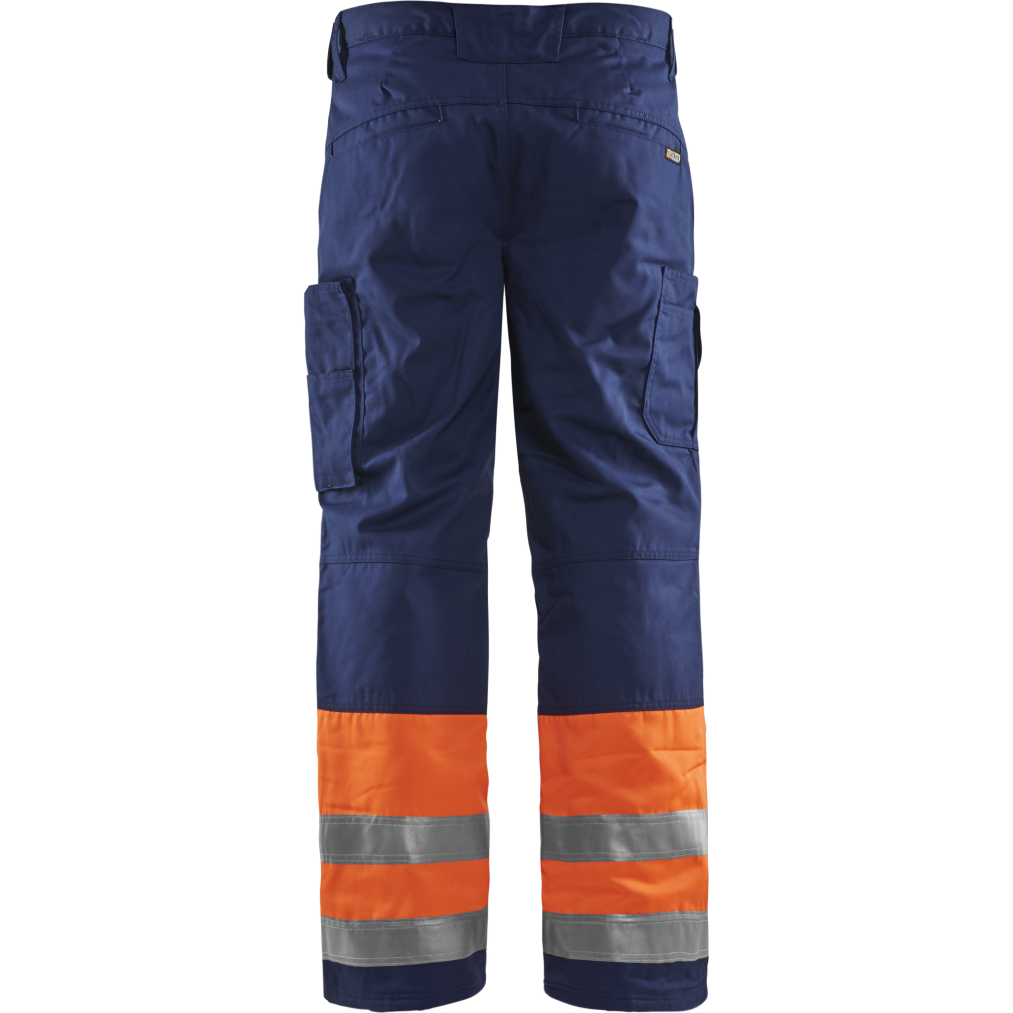 Blaklader High Vis Work Trousers, Orange/Navy Blue (3)
