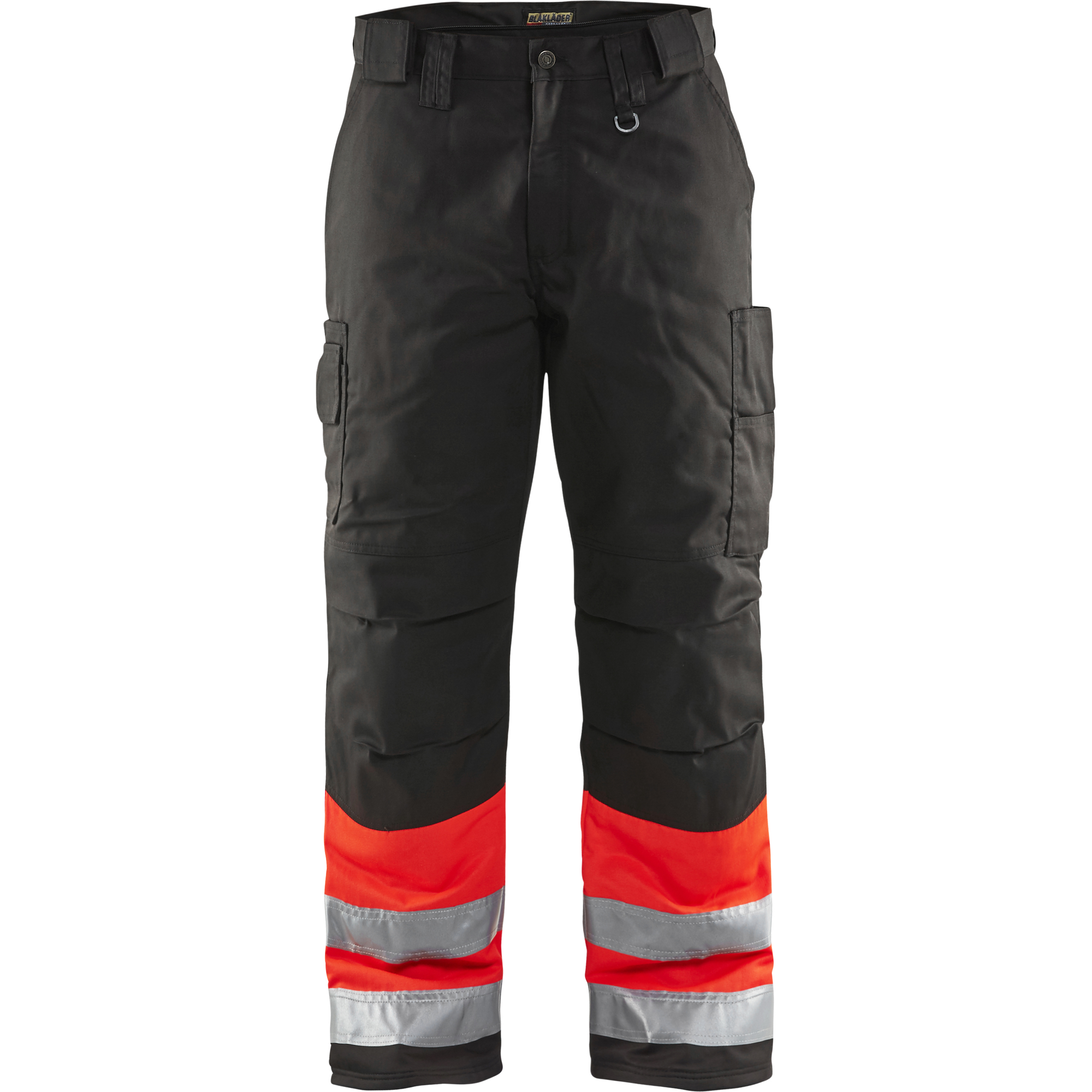 Blaklader High Vis Work Trousers, Red/Black