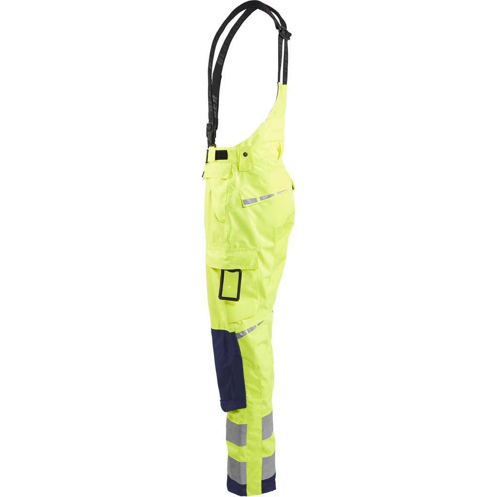 Blaklader High Vis Shell Work Trousers, Yellow/Navy (3)