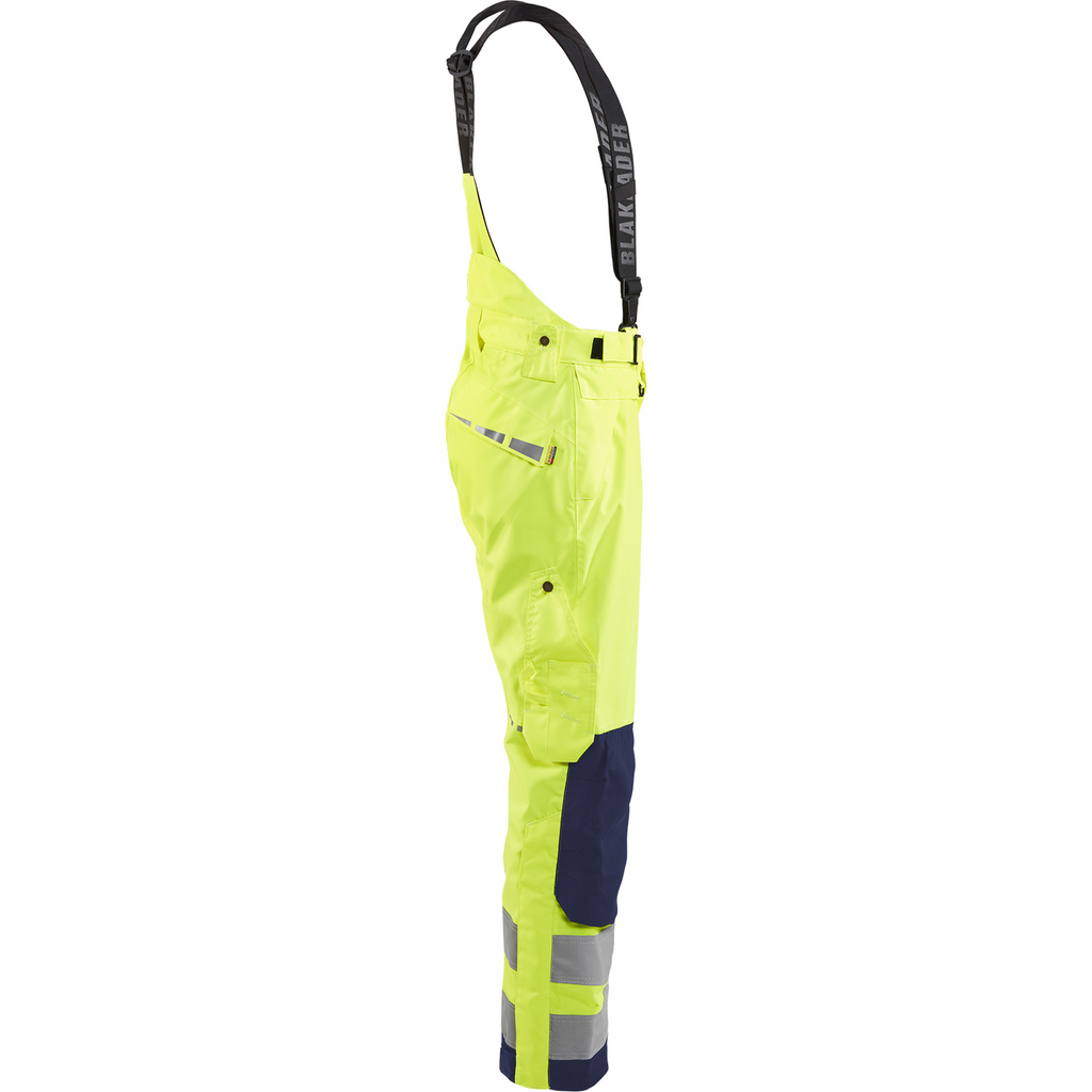 Blaklader High Vis Shell Work Trousers, Yellow/Navy (2)