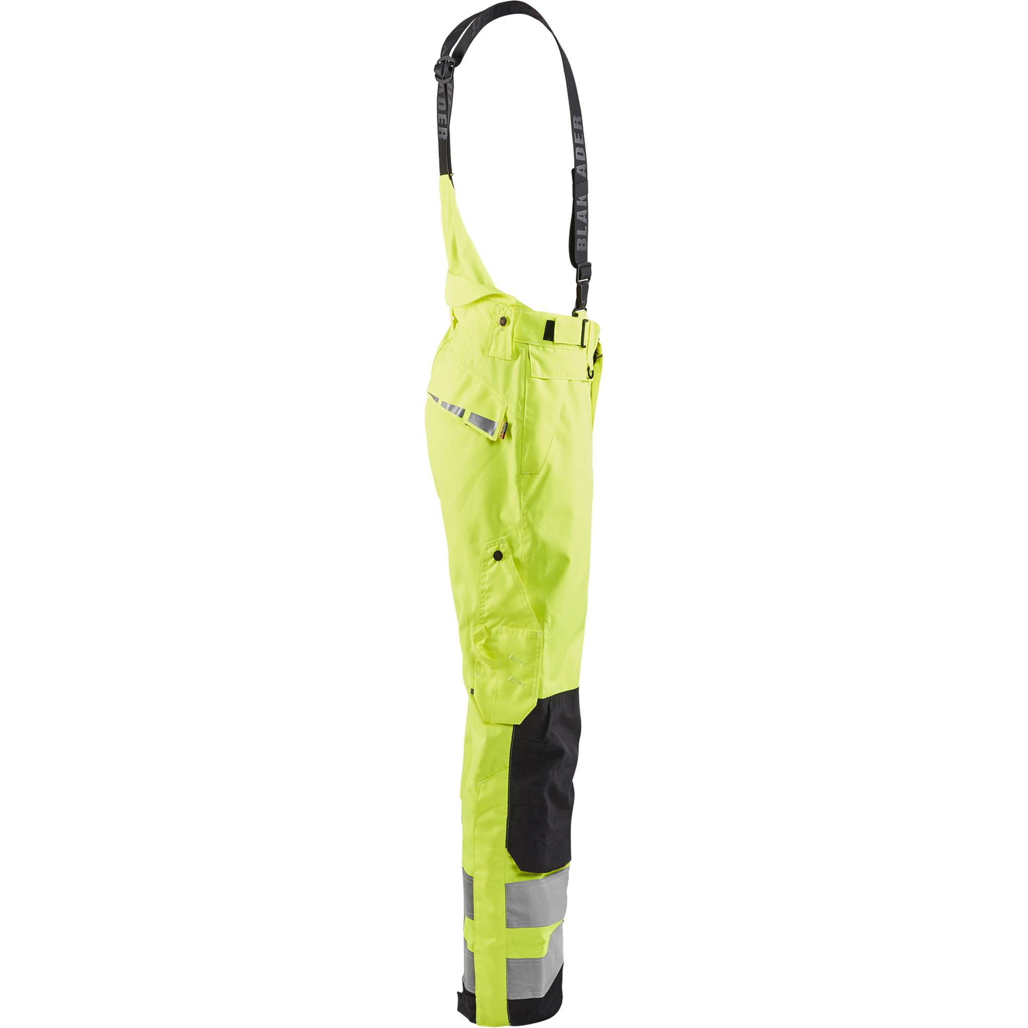 Blaklader High Vis Shell Work Trousers, Yellow/Black (2)