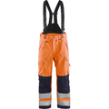 Blaklader High Vis Shell Work Trousers, Orange/Navy Blue