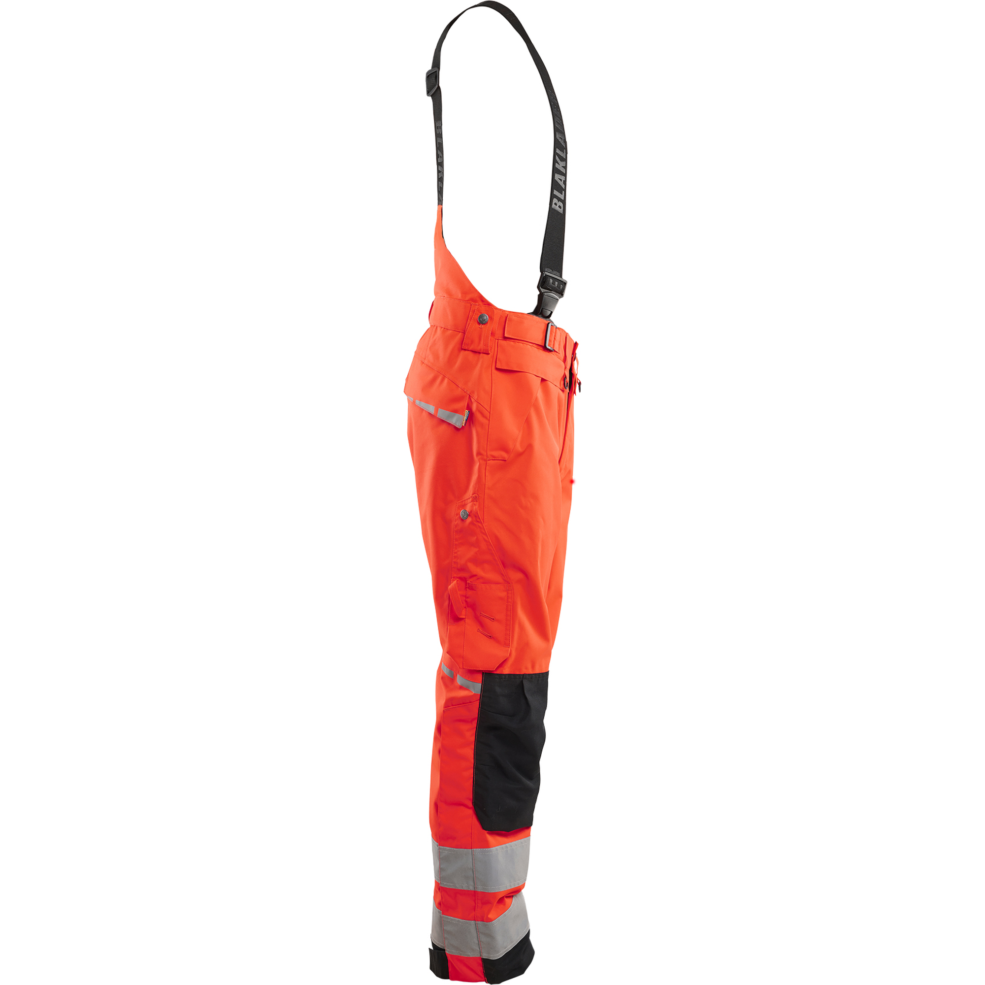 Blaklader High Vis Shell Work Trousers, Red/Black (2)