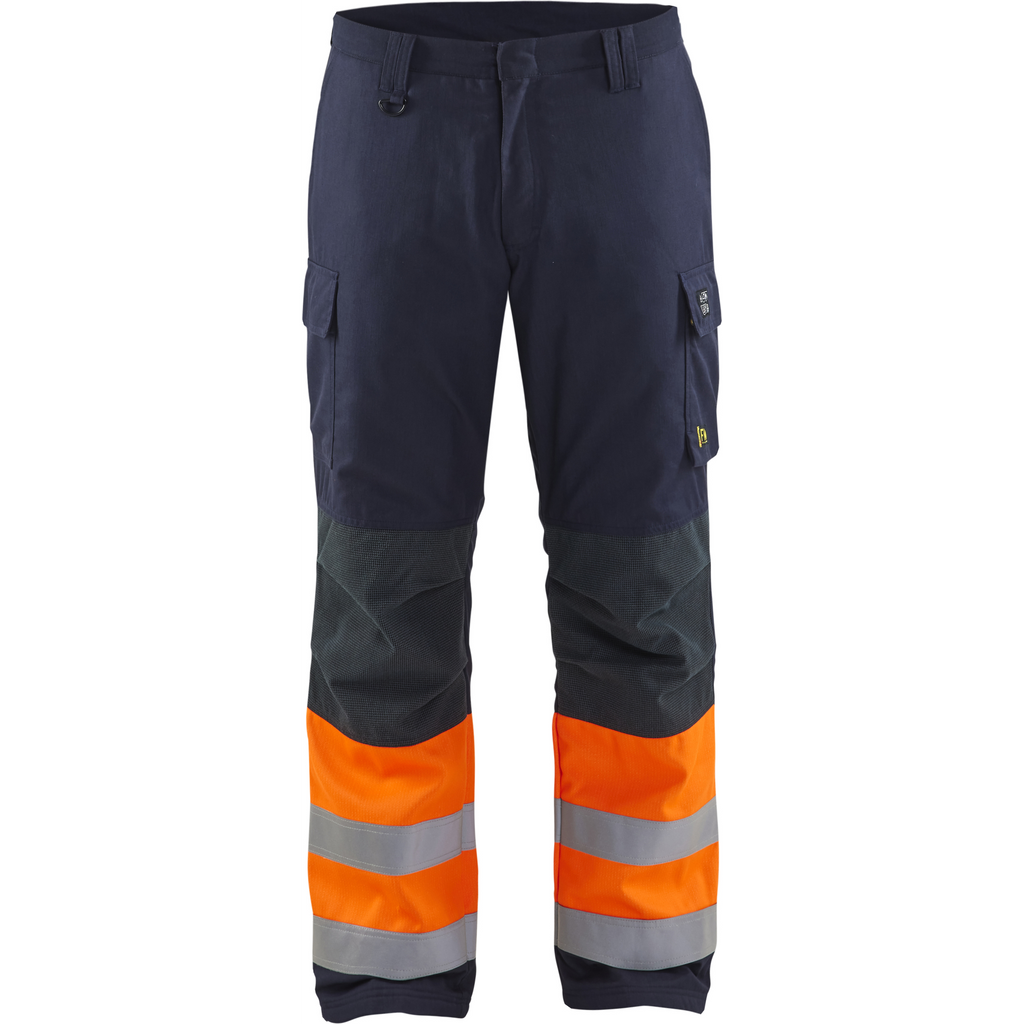 Blaklader Multinorm Winter Work Trousers, Navy/Orange