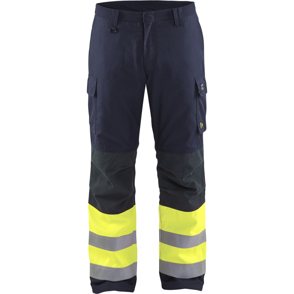 Blaklader Multinorm Winter Work Trousers, Navy/Yellow