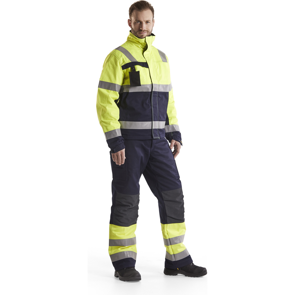 Blaklader Multinorm Winter Work Trousers, Navy/Yellow (5)