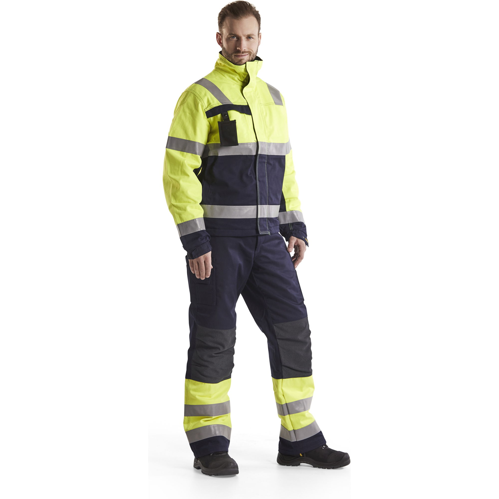 Blaklader Multinorm Winter Work Trousers, Navy/Yellow (5)