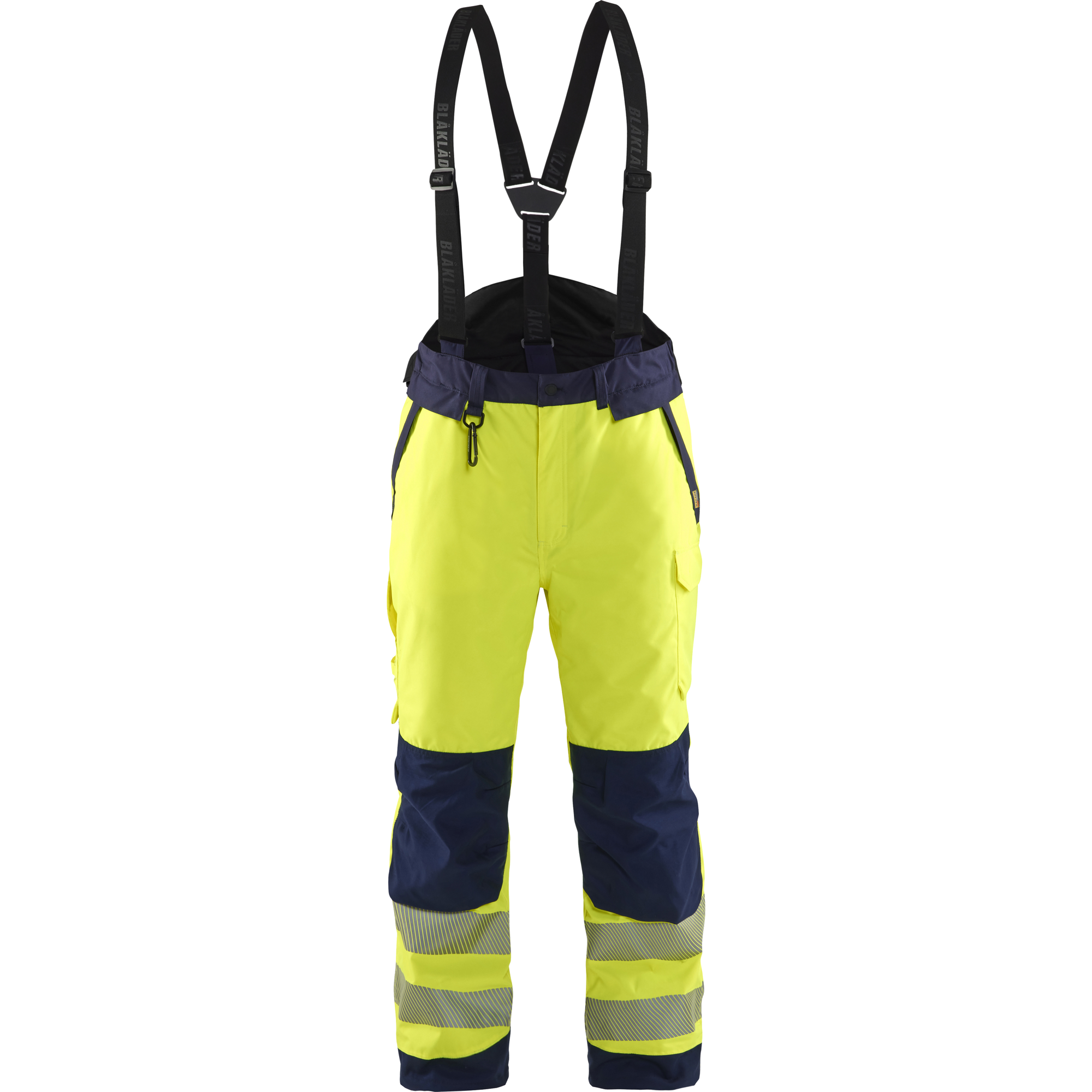 Blaklader High Vis Winter Trousers, Yellow/Navy Blue