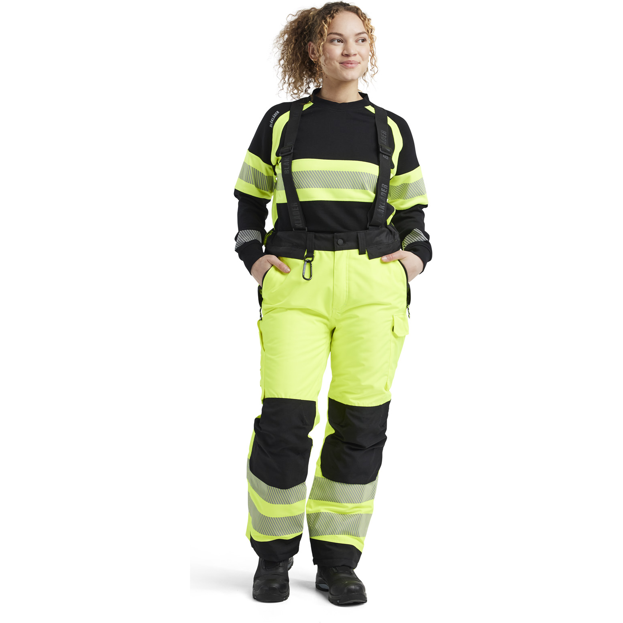 Blaklader High Vis Winter Trousers, Yellow/Black (6)
