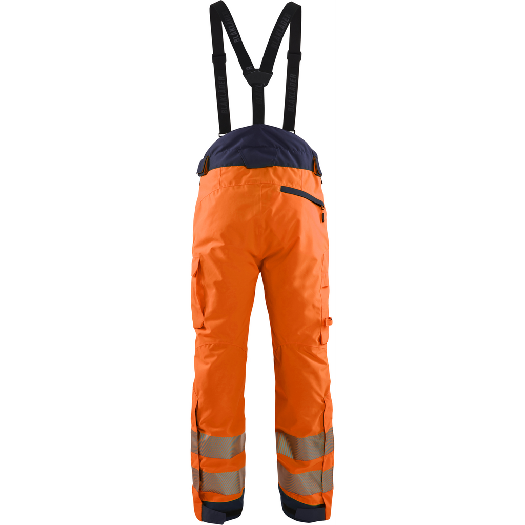 Blaklader High Vis Winter Trousers, Orange/Navy (4)