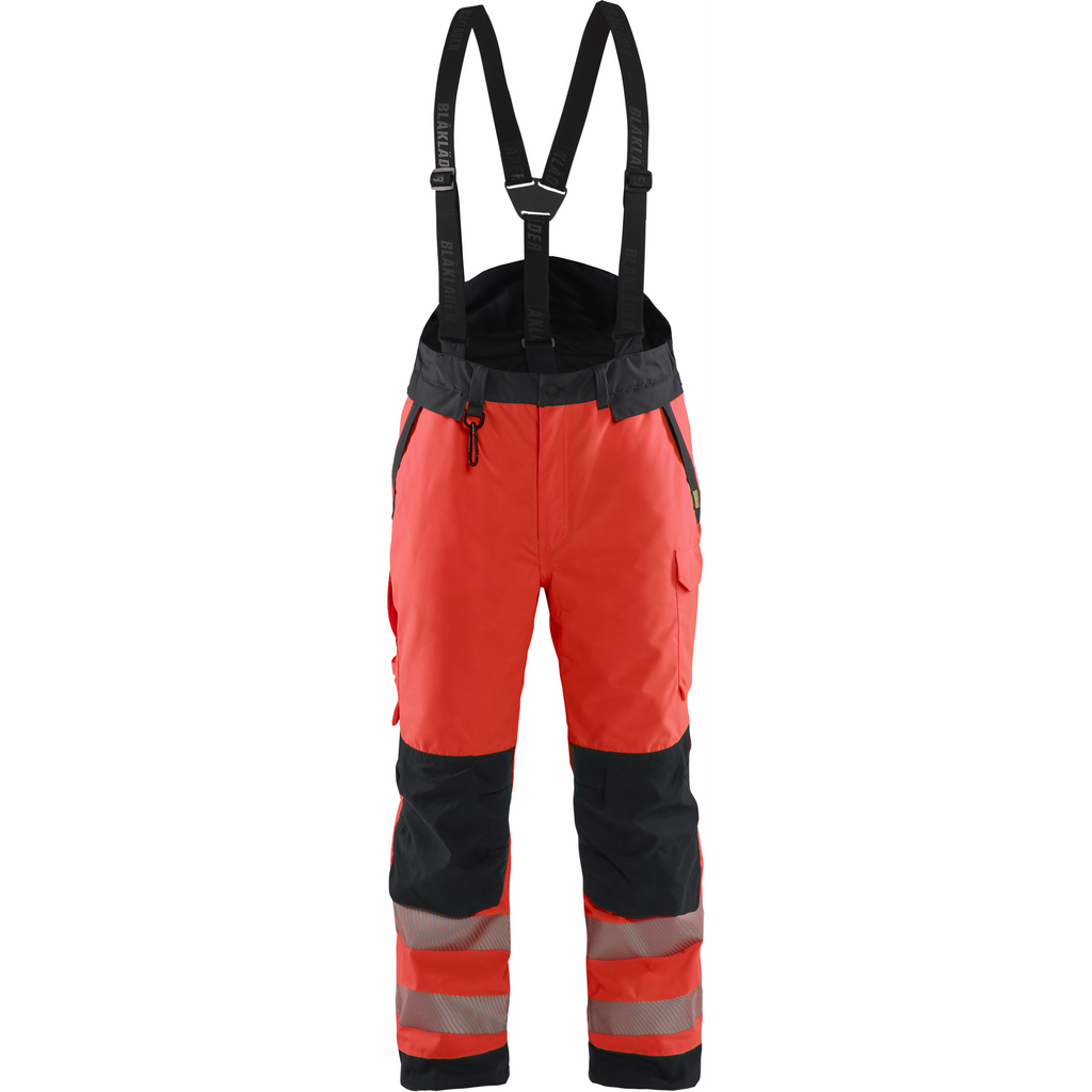 Blaklader High Vis Winter Trousers, Red/Black