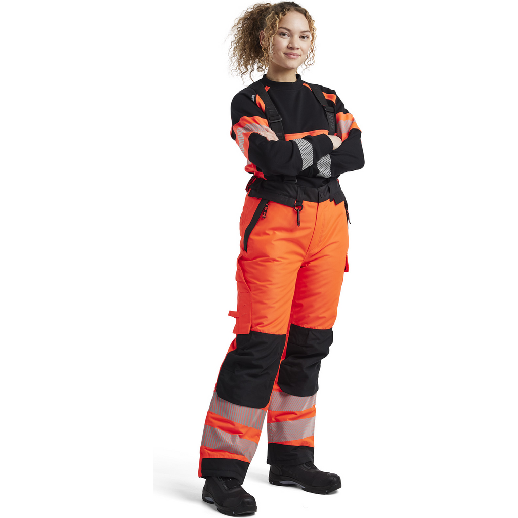 Blaklader High Vis Winter Trousers, Red/Black (5)