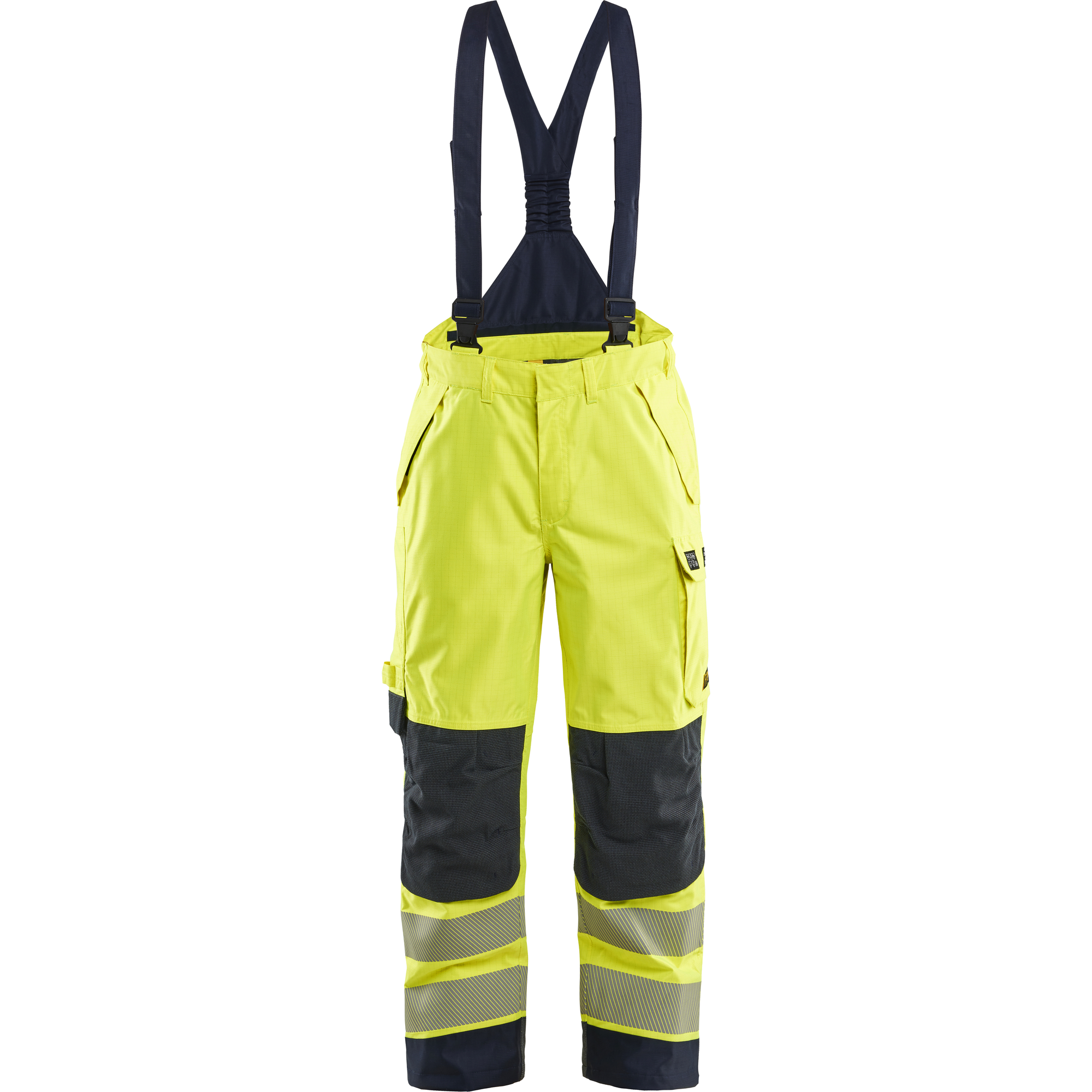 Blaklader Multinorm Shell Work Trousers, Yellow/Navy Blue