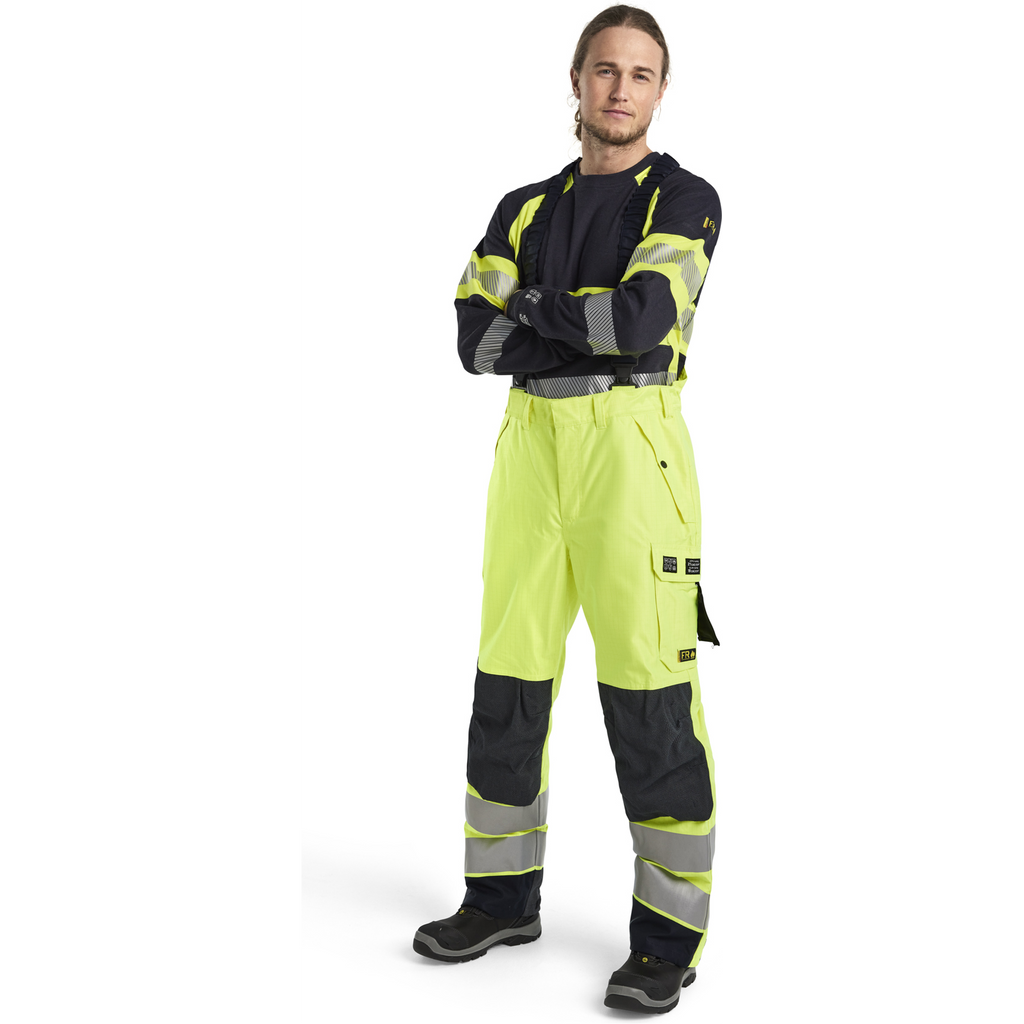Blaklader Multinorm Shell Work Trousers, Yellow/Navy Blue (6)