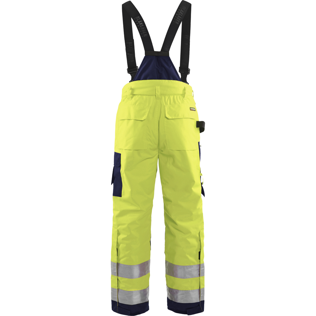 Blaklader High Vis Winter Bib and Brace, Yellow/Navy (4)