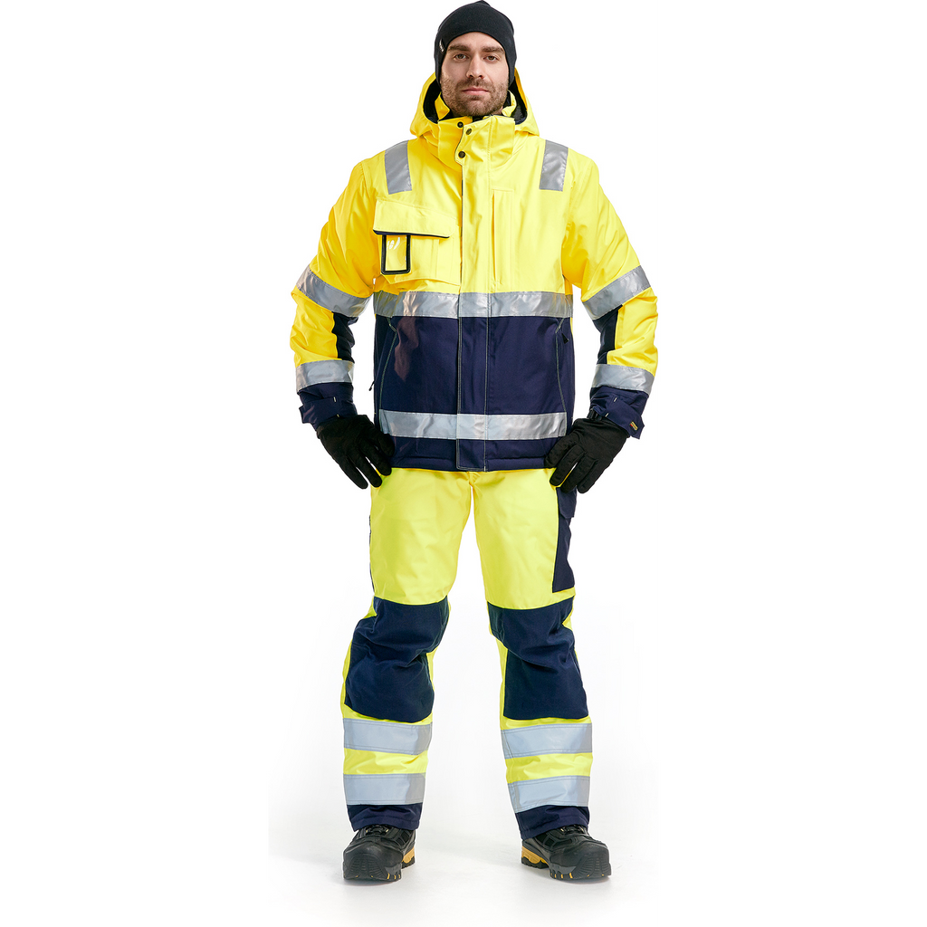 Blaklader High Vis Winter Bib and Brace, Yellow/Navy (5)