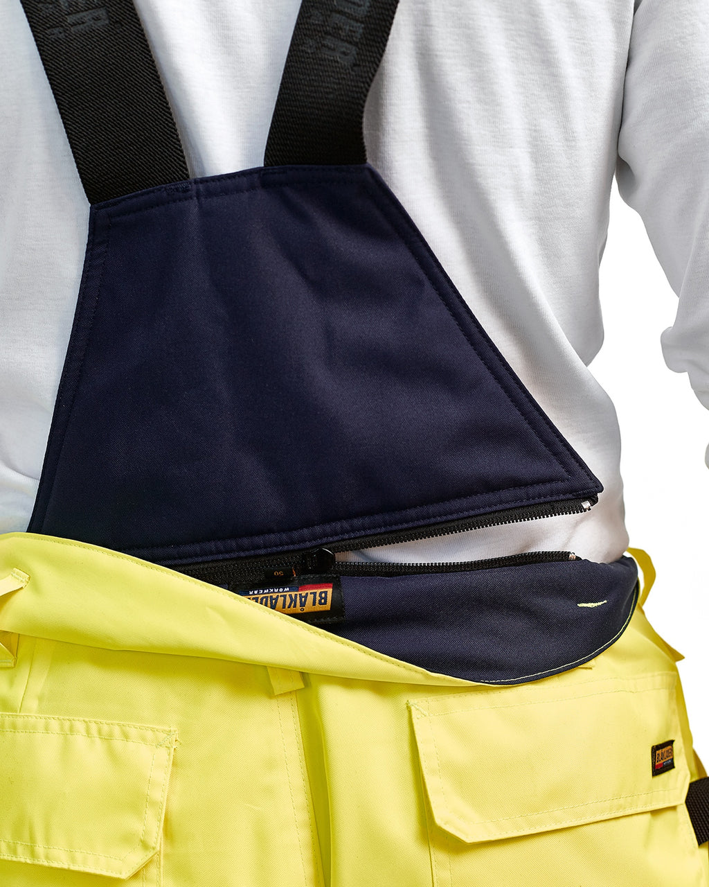 Blaklader High Vis Winter Bib and Brace, Yellow/Navy (7)