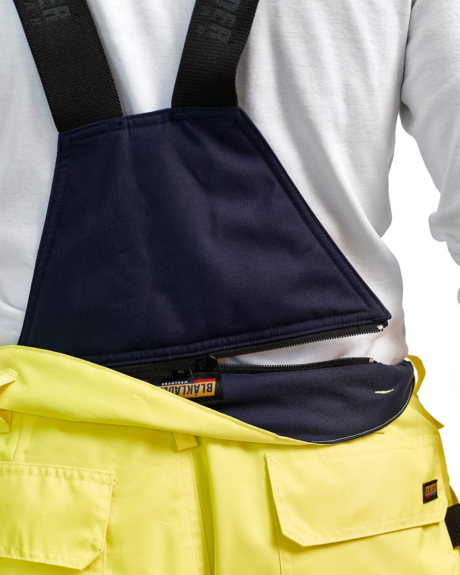 Blaklader High Vis Winter Bib and Brace, Yellow/Navy (7)