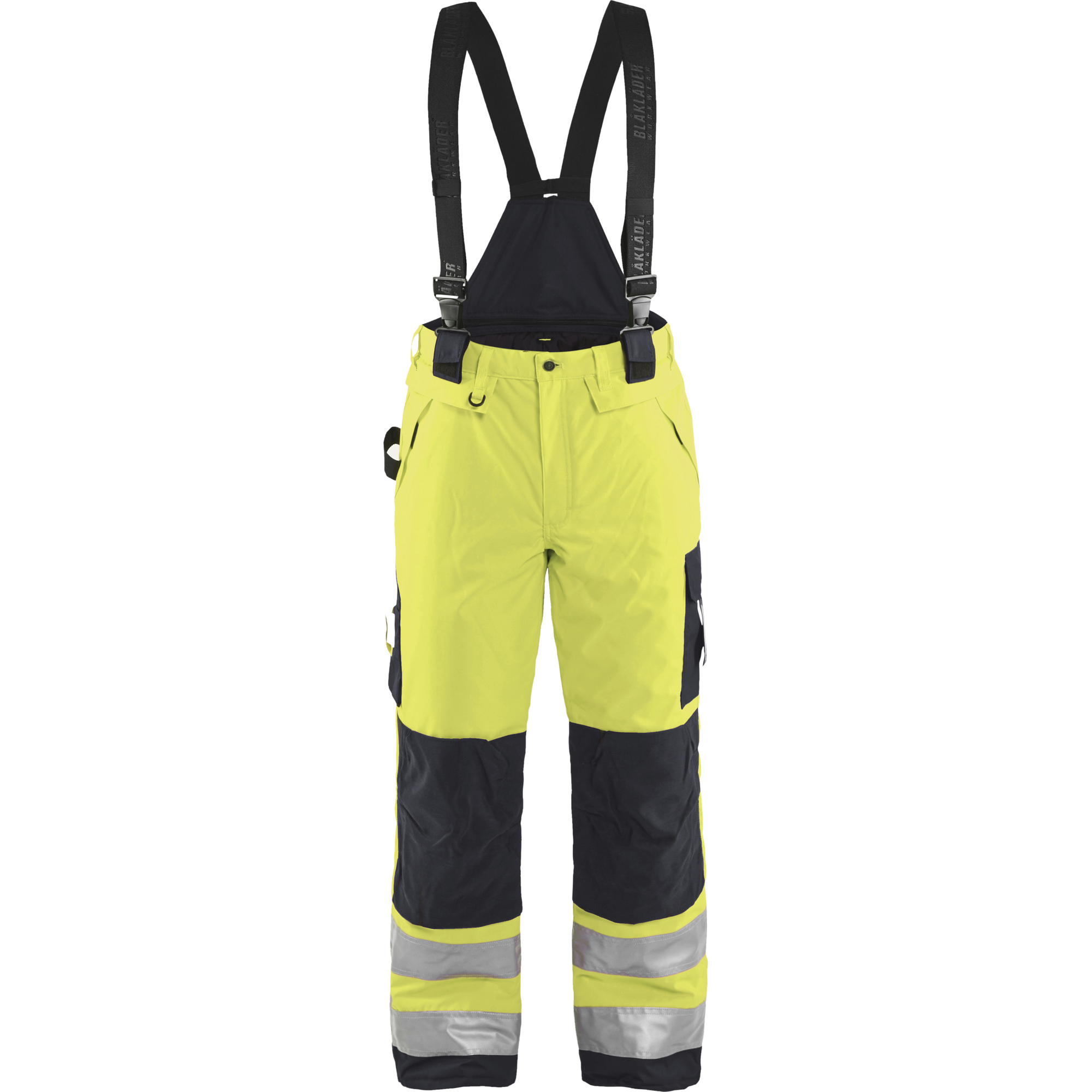 Blaklader High Vis Winter Bib and Brace, Yellow/Black