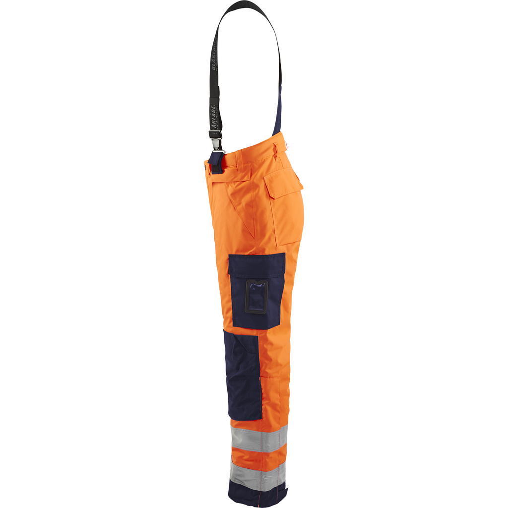 Blaklader High Vis Winter Bib and Brace, Orange/Navy Blue (3)