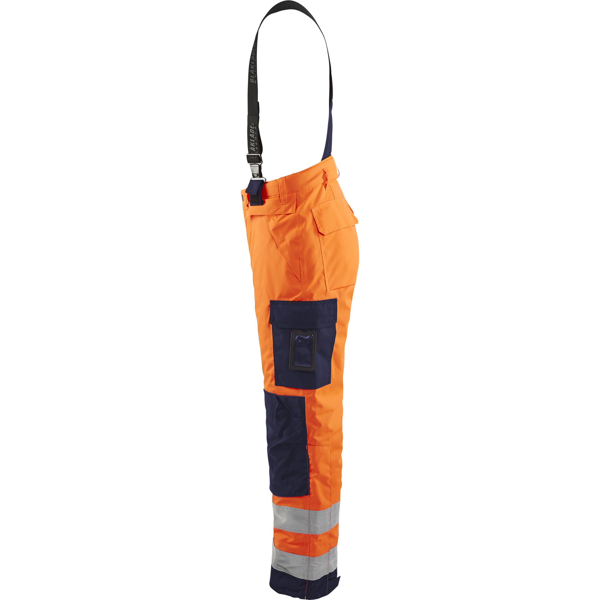 Blaklader High Vis Winter Bib and Brace, Orange/Navy Blue (3)