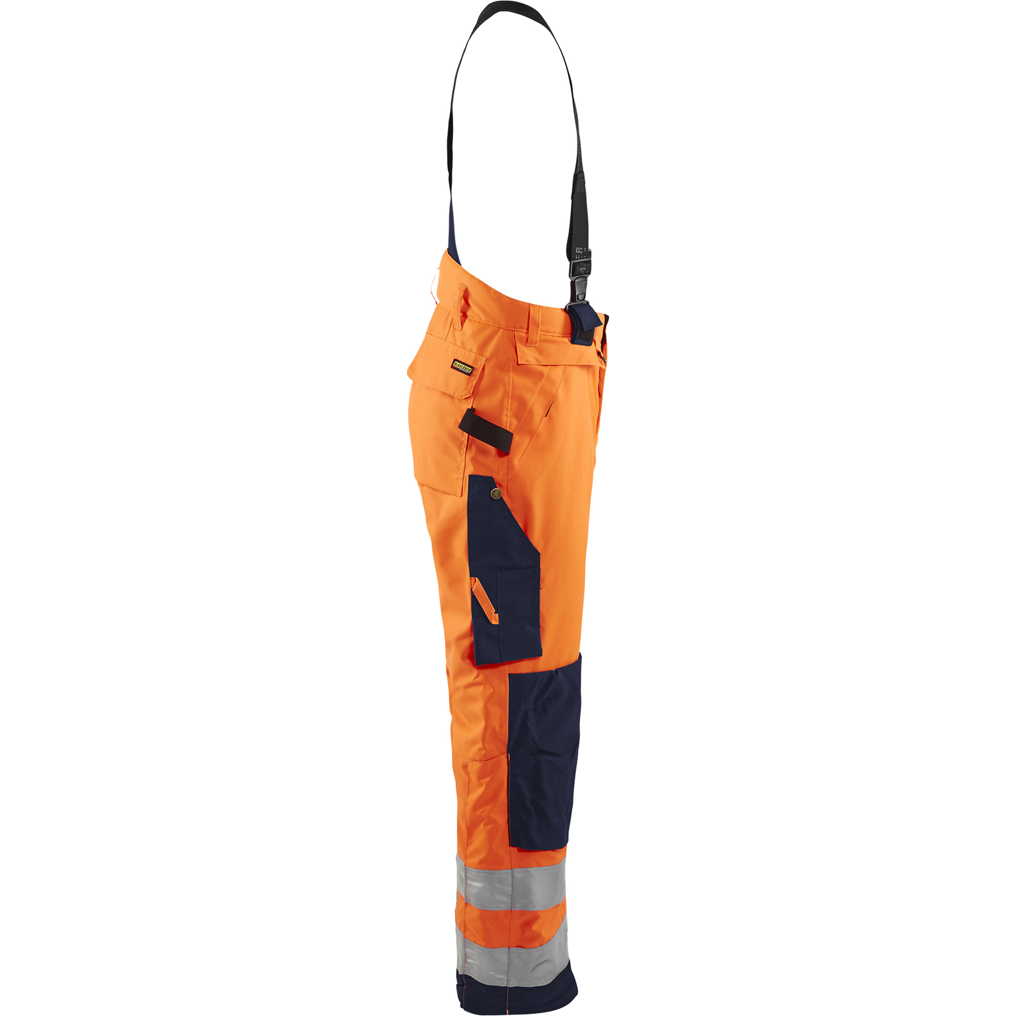 Blaklader High Vis Winter Bib and Brace, Orange/Navy Blue (2)