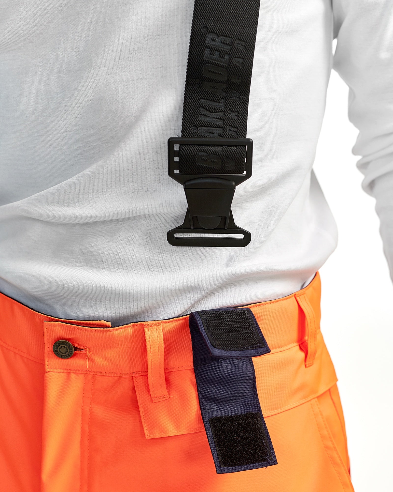 Blaklader High Vis Winter Bib and Brace, Orange/Navy Blue (5)