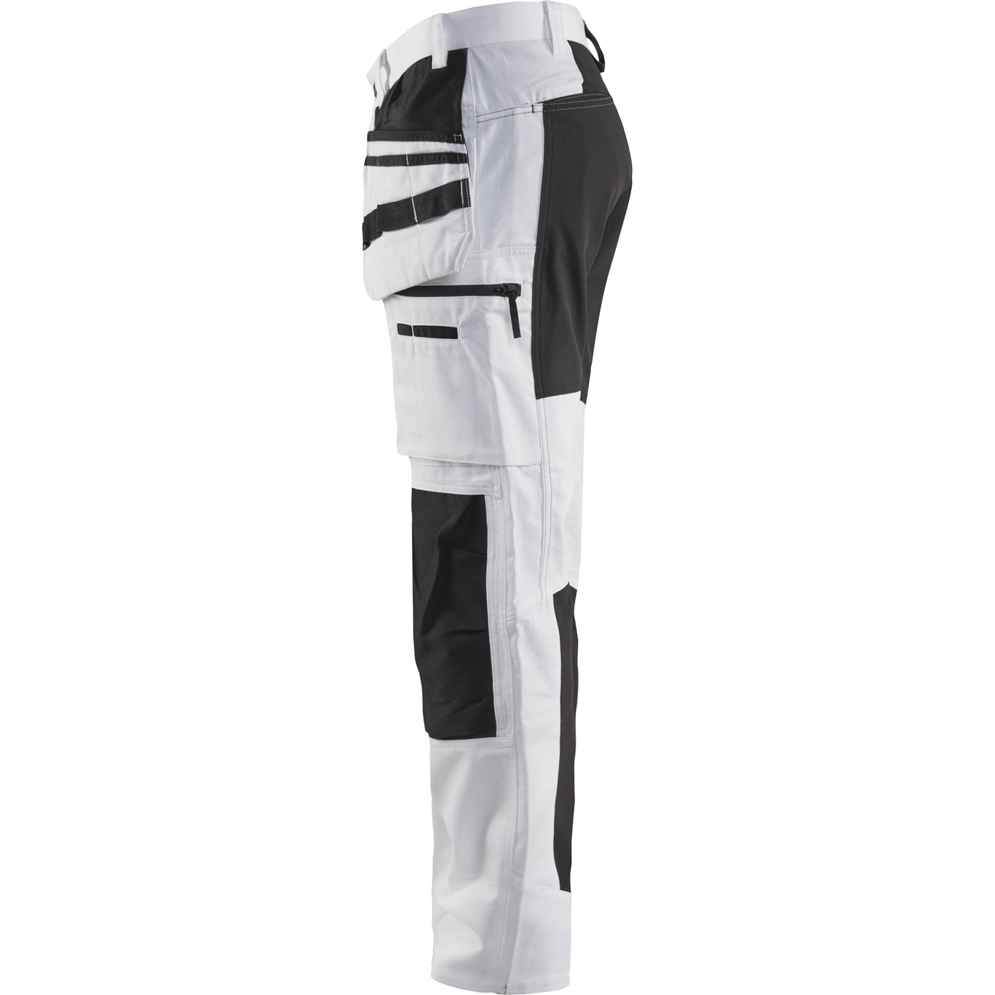 Blaklader Painter Trousers with Stretch Inserts, White/Black (3)