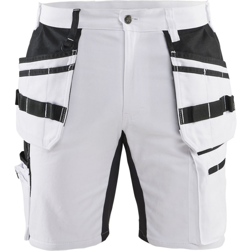 Blaklader X1900 Stretch Painter Shorts, White/Black