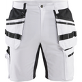 Blaklader X1900 Stretch Painter Shorts, White/Black