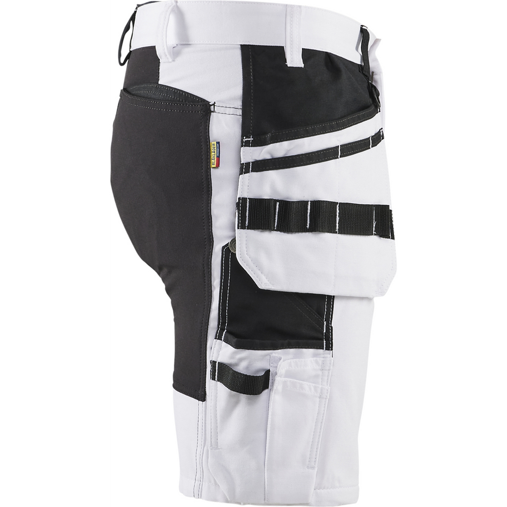 Blaklader X1900 Stretch Painter Shorts, White/Black (2)
